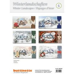 3D-Bastelmappe "Winterlandschaften", für 6 Karten