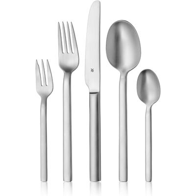 Besteck-Set WMF "Alteo", silber (edelstahl), 60 tlg., Cromargan Edelstahl Rostfrei 18/10, Essbesteck-Sets, Messer mit Wellenschliff