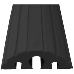 Dancop, Kabelschutz + Kabelführung, Schlauch- und Kabelbrücke L1200xB210xH65mm Vollgummi schwarz (Kabelbrücke, 120 cm)