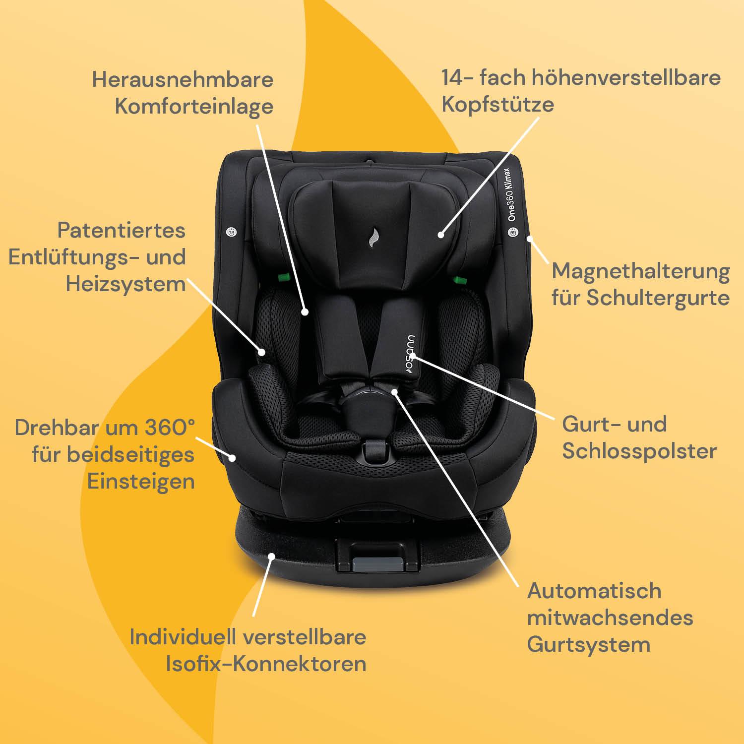 Osann Kinderautositz One360 Klimax i-Size - All Black