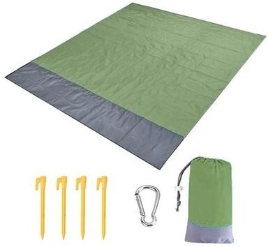 Uplifted Goods Waterproof Pocket Beach And Picnic Mat army Grey 200cm X 210cm