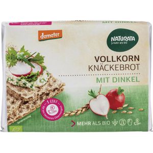 Naturata Knäckebrot Vollkorn Roggen mit Dinkel demeter, BIO, laktosefrei & vegan, 250 g