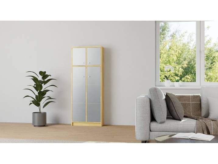 Maßgefertigte Vitrine Buche Natur geölt