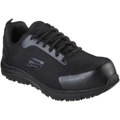 Sicherheitsschuh SKECHERS "ULMUS" Gr. 41, schwarz, 41, antibakteriell atmungsaktiv elektrostatische Entladung (ESD), Textil, Schuhe, S3 + ESD, durchtrittsicher, bequem und elektrisch ableitend
