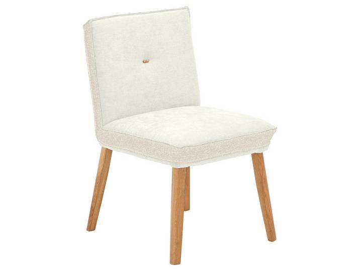Linea Natura Stuhl, Creme, Holz, Eiche, vollmassiv, eckig, 49x86x67 cm, Esszimmer, Stühle, Esszimmerstühle, Vierfußstühle