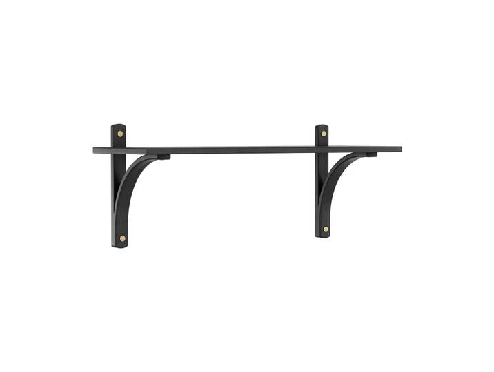 Swedese Levi Regal 1 Fachboden Schwarz lasiertes Esche-Messing, 90 cm