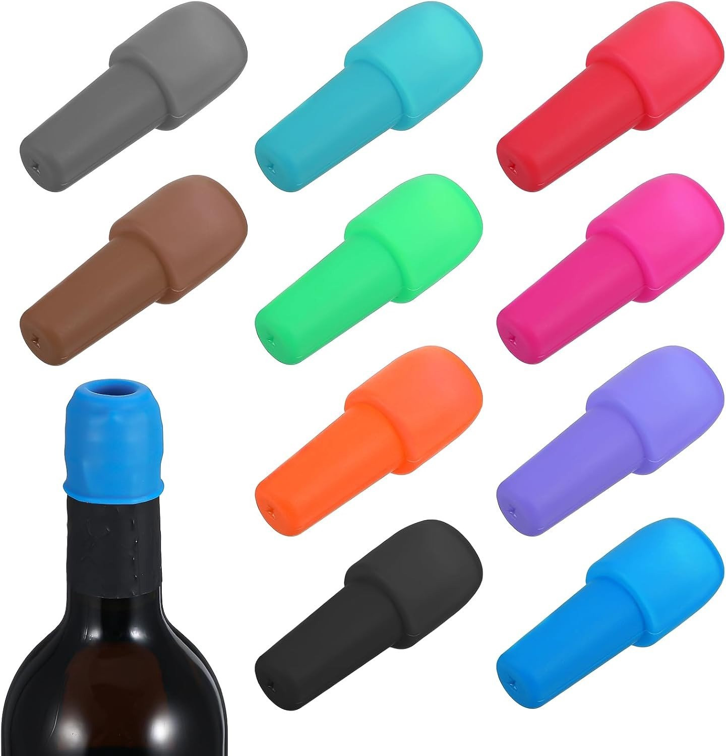 10 stuks silicone flessendoppen voor herbruikbare flessen