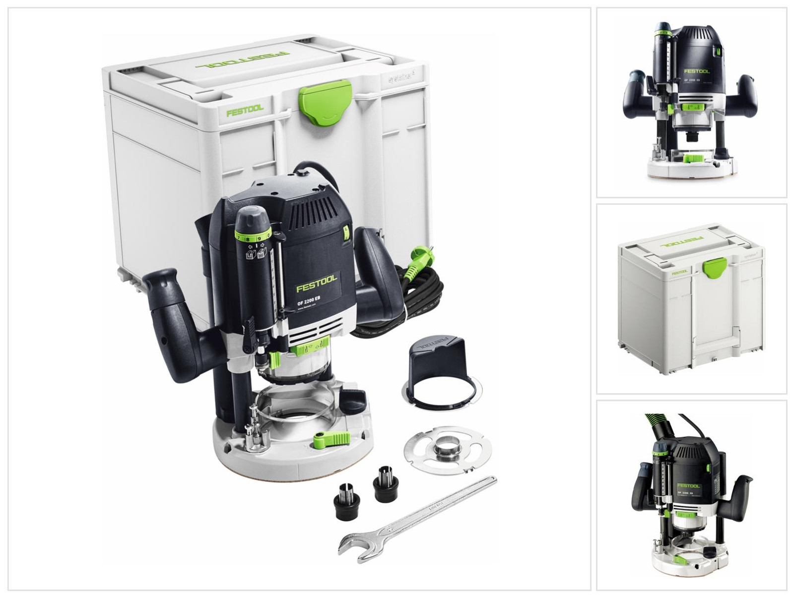 Festool OF 2200 EB-Plus bovenfrees 2200 W met dieptebereik 6 - 12,7 mm en Systainer