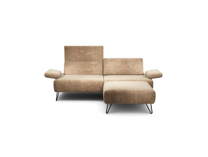 Sensoo 2,5-Sitzer Cosy, Sand, Metall, 204-234x85x86-94 cm, Stoffauswahl, Armteil links, rechts, Wohnzimmer, Sofas & Couches, Sofas, 2-Sitzer Sofas