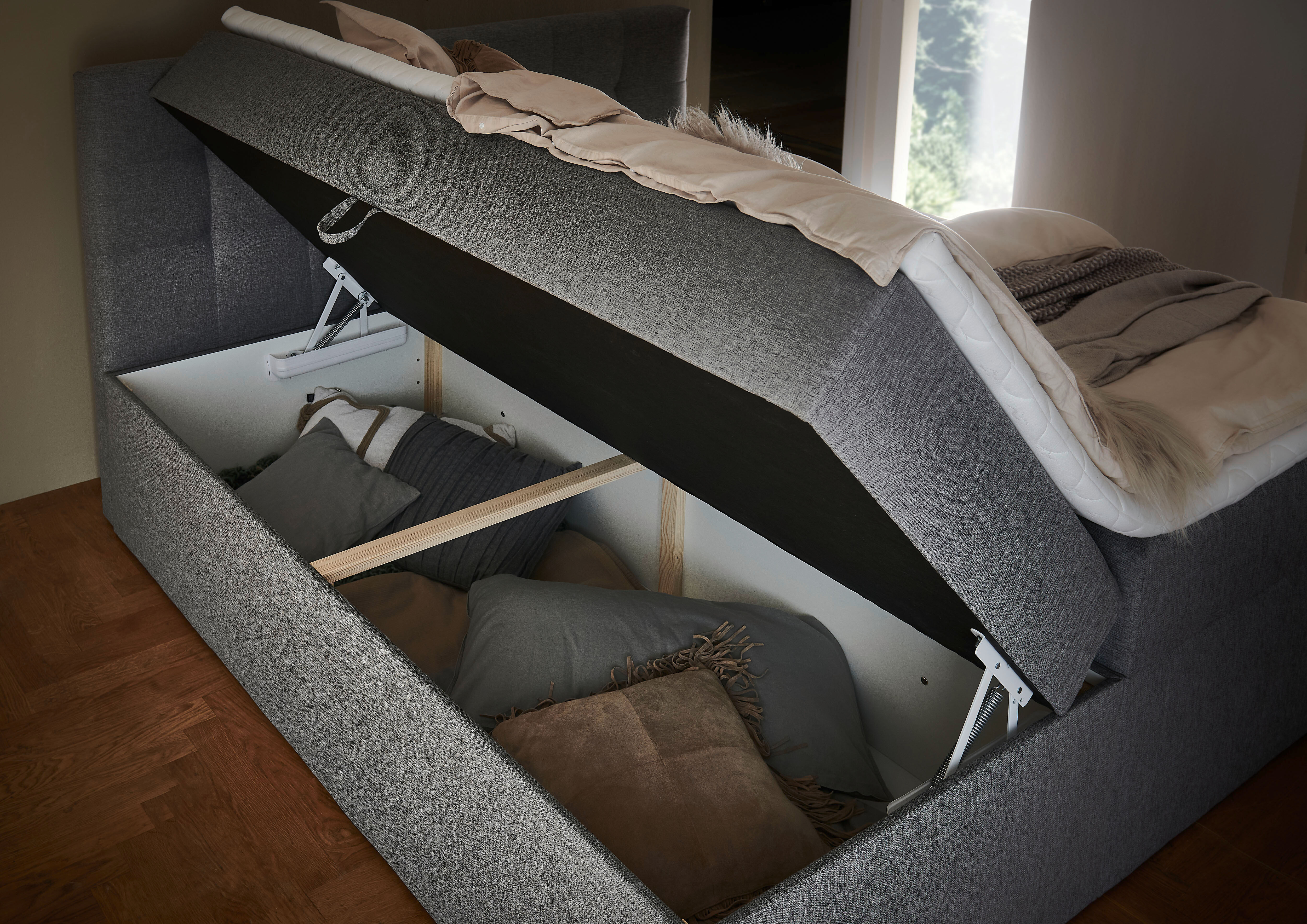 Boxbett HOME AFFAIRE, rosa, B:182cm L:210cm, Komplettbetten, Boxbett