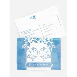 Antwortkarten Hochzeit selbst gestalten mit Spruch und Fotos im Onlinedesigner bei Meine-Kartenmanufaktur.de