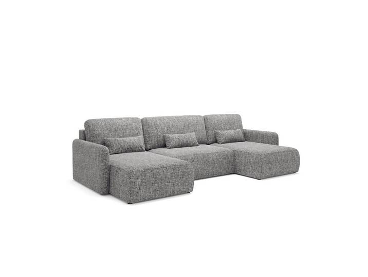 Petits-meubles Panoramasofa Lazare 4 Sitzplätze Grau, Holz, 290x86x148 cm, Wohnzimmer, Sofas & Couches, Sofas, Bigsofas
