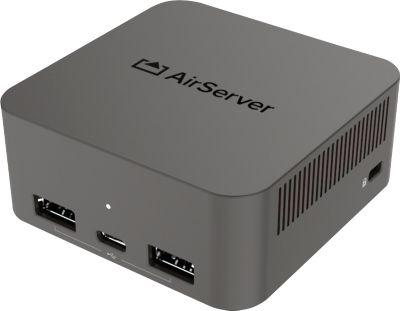 Screenshare System Legamaster Airserver Connect 3, 3840 x 2160 px, bis zu 12 Streams gleichzeitig, HDMI/USB/LAN/Wi-Fi, B 78 x T 78 x H 34 mm, schwarz