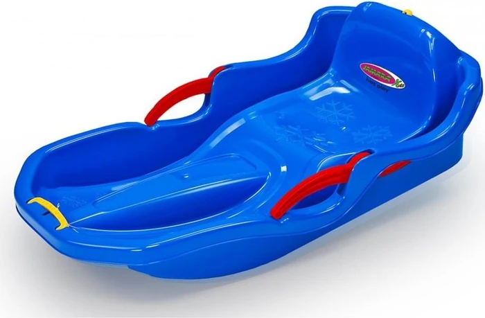 Snow Play - Bob Comfort 80 cm mit Bremse, Schlitten blau