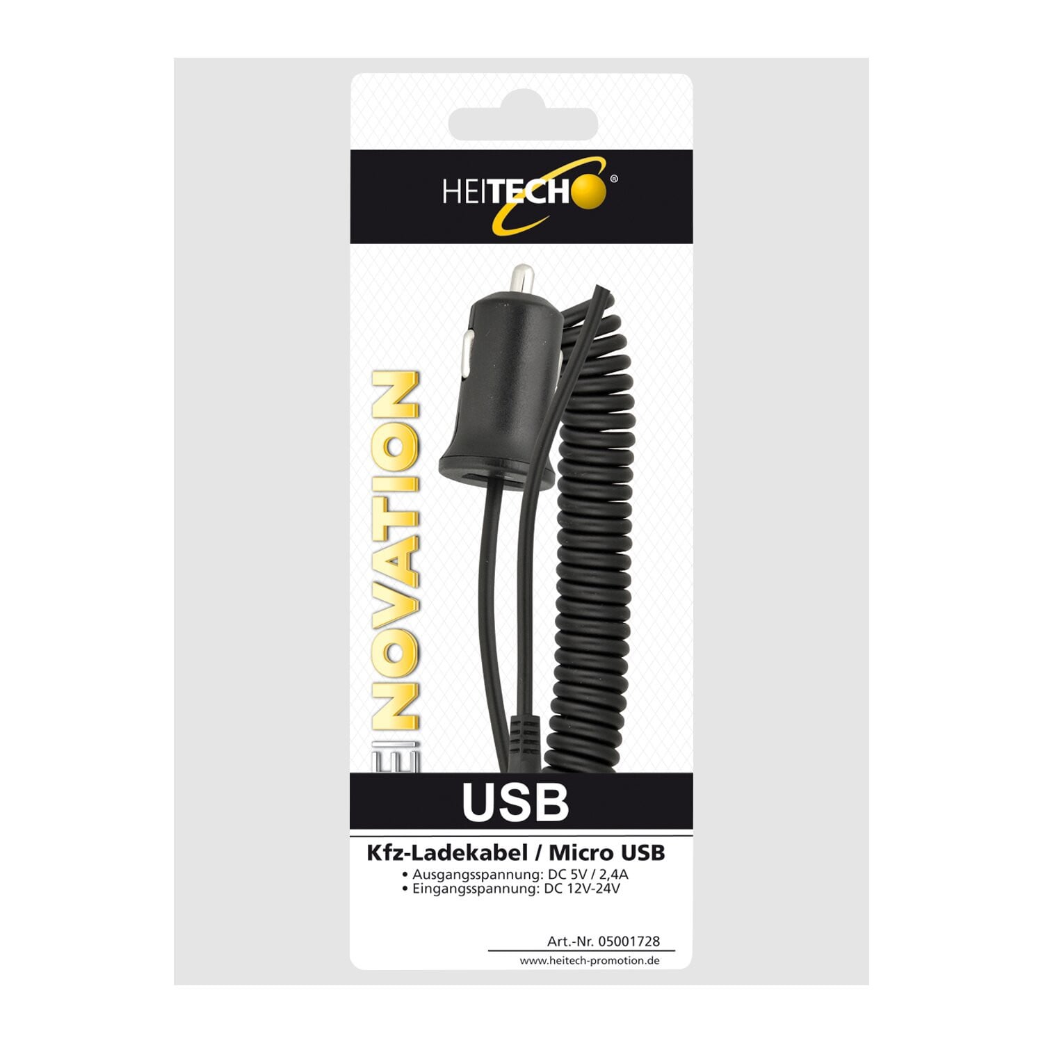 Heitech autoladerkabel Micro USB