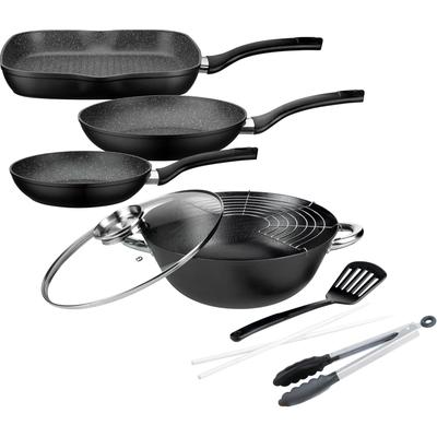 Topf-Set GSW "Gourmet Granit", schwarz, Töpfe, Induktion