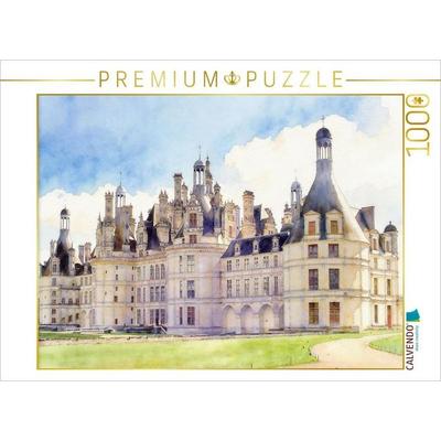 CALVENDO Puzzle Schloss Chambord in Frankreich | 1000 Teile Lege-Größe 64x48cm Foto-Puzzle für glückliche Stunden