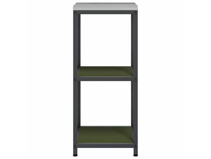Moderne Étagère de rangement de cuisine SWEETY Accessoire de meuble avec étagère Vert olive Acier 40x50x92 cm BB1387