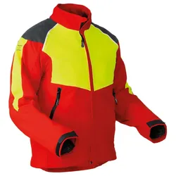 Forst- und Schnittschutzjacke "StretchAIR" Klasse 1 rot/gelb - L - Rot