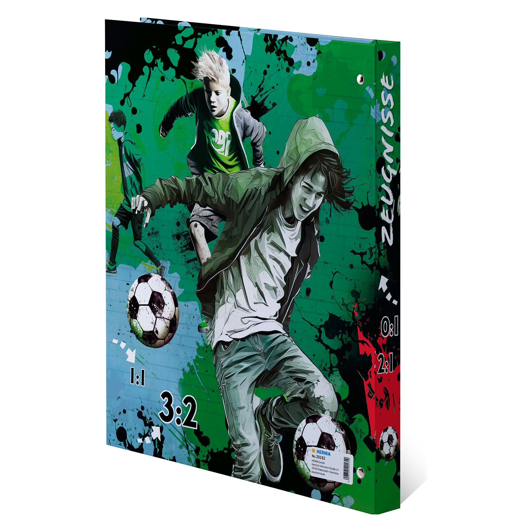 Herma Zeugnis-Ringbuch Karton Street Soccer (A4, 1 Stk.) (20162)