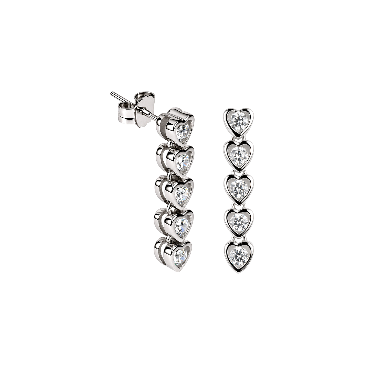 Jacques Lemans Ohrstecker Sterlingsilber mit Zirkonia