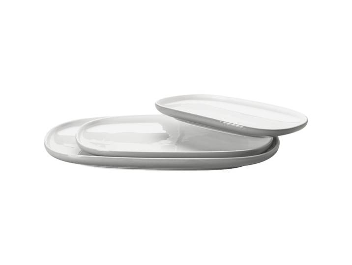 MÄSER Servierplatten-Set Isora weiss/grau Keramik 3 Stk - Servierplatten-Set