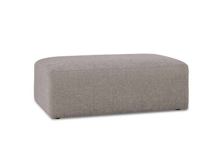 Polsterhocker INOSIGN Koa , taupe, B:114cm H:44cm T:61cm, 100% Polyester, Hocker, Polsterhocker, Wellenunterfederung, weicher Lounge-Sitzkomfort