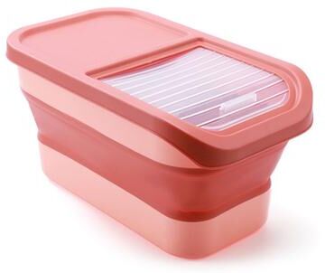 Fusion Finds Collapsible Dog Food Storage Container With Airtight Lid Pet Food Storage Bin a