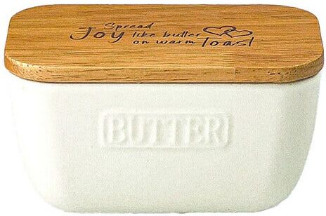 Selbrae House Just Slate Company Spread Joy White Butter Dish