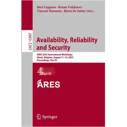 Availability, Reliability and Security, Fachbücher von Bart Coppens, Vincent Naessens, Bruno Volckaert, Bjorn De Sutter