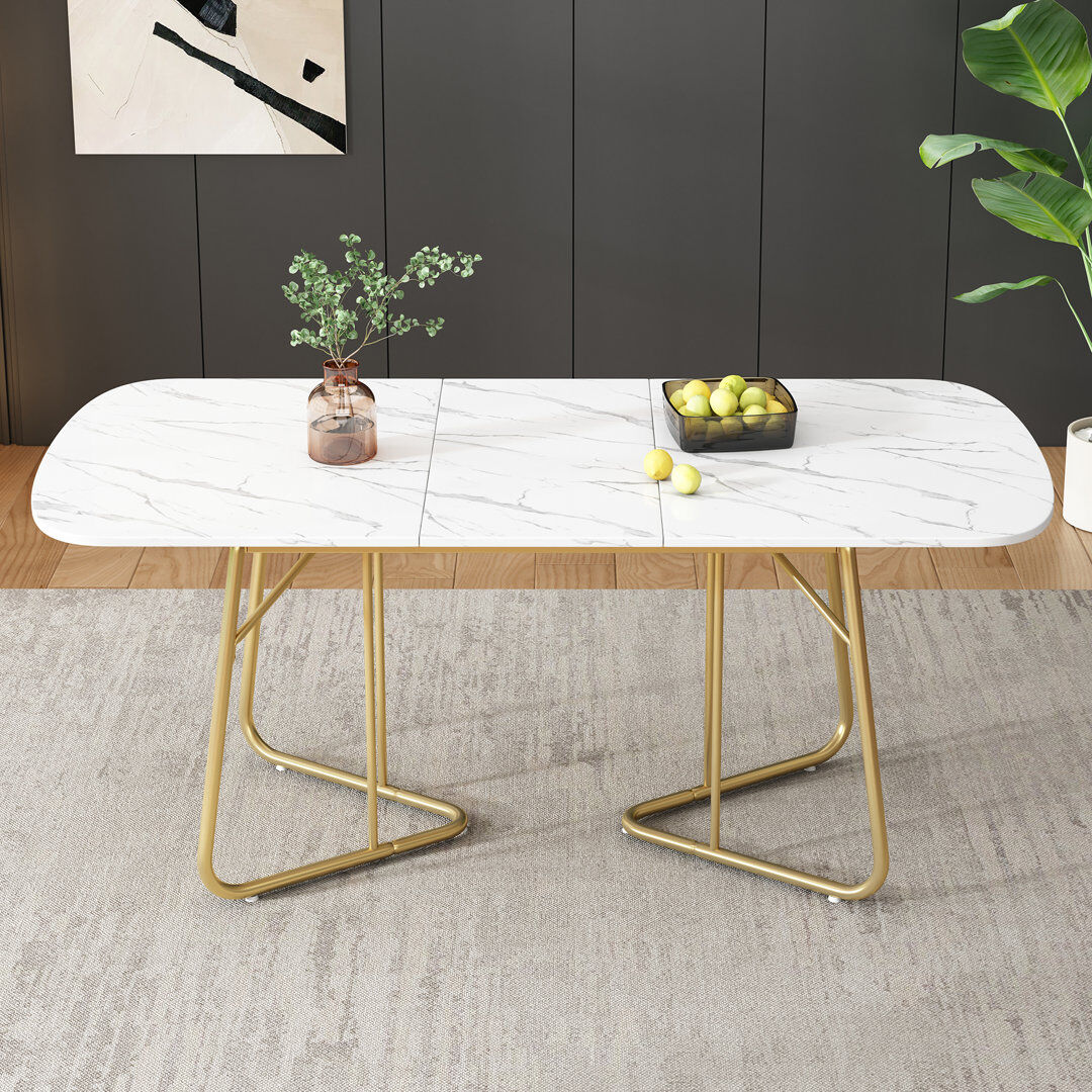Fairmont Park Aeris 140 cm Extendable Oval Dining Table with Steel Base White