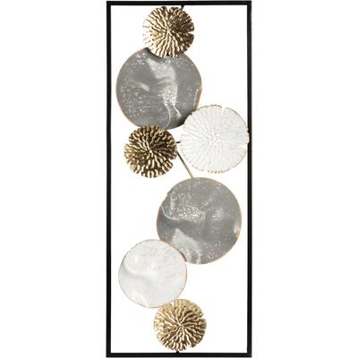 Metallbild BÖNNINGHOFF "ABSTRAKT 25x61 cm – Deko modern", gold (farbe bild(er): weiß, gelb, grau), B:25cm H:61cm T:1,91cm, Metall, Bilder, Wanddekoration