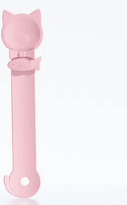 Inspire Curations LickEase Long Handle Cat Treat & Wet Food Feeding Spoon pink