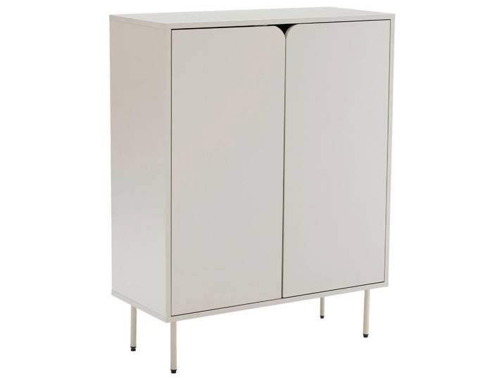 Xora Highboard, Seidengrau, Metall, 2 Fächer, 80x103x35 cm, Kleinmöbel, Kommoden, Highboards