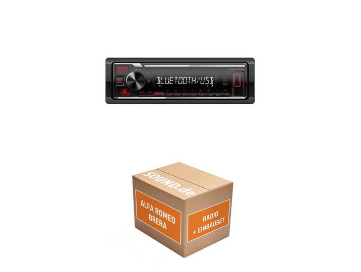 JUST SOUND best choice for caraudio Autoradio Einbauset Kenwood KMM-BT209 Alfa Romeo Brera + Bose Sound Autoradio (RDS, AM/FM Radio, Animiertes Display, Freisprecheinrichtung, 1 DIN)