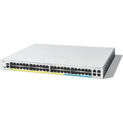 Cisco Catalyst 1300-48MGP-4X - Switch - (48 Ports), Netzwerk Switch, Weiss, Grau