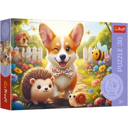 Puzzle - 30– Ein Tag mit Corgi – Trefl 18347