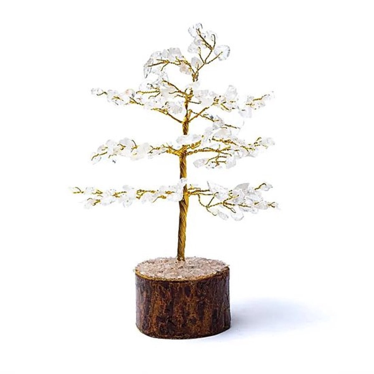S4H Bergkristal boompje voor op tafel, Hoogte: 18 cm