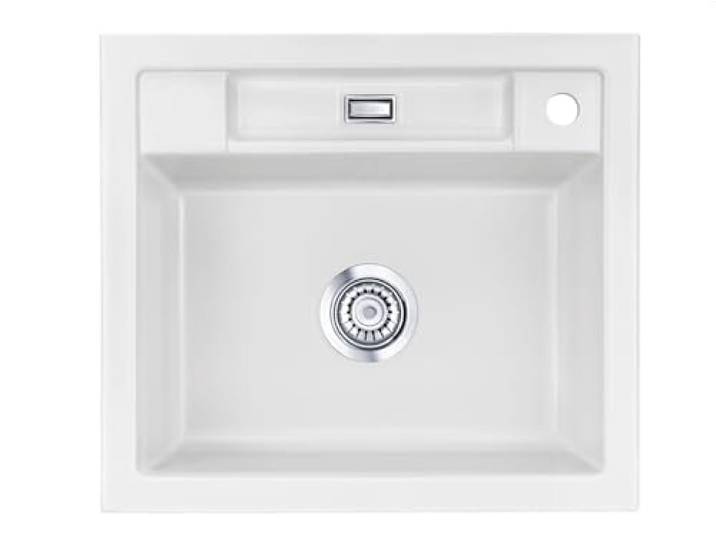 Systemceram Bela 57 Satin Keramik-Spüle Handbetätigung