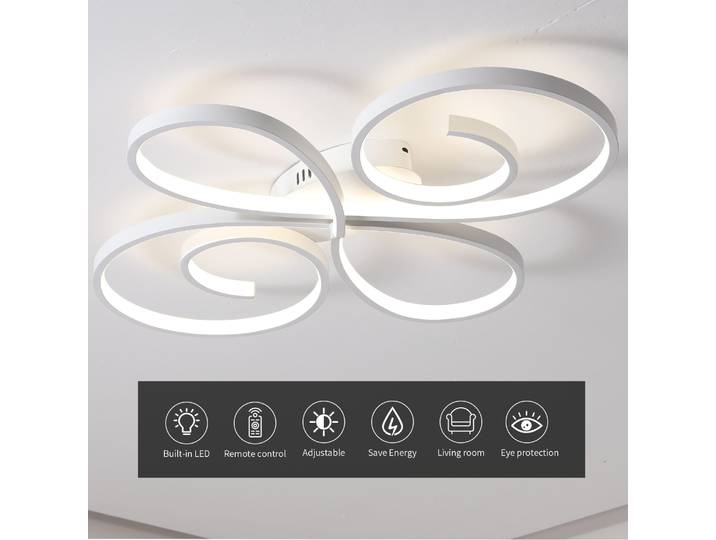 Plafonniers LED 110V 220V gradation à distance APP lampe moderne 3 couleurs pour salle à manger, salon chambre