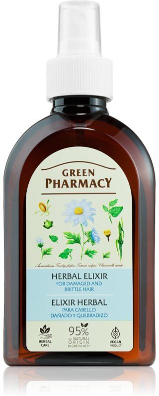 Green Pharmacy Herbal Elixir Hair Care élixir aux herbes pour cheveux abîmés et cassants 250 ml