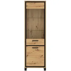 FORTE Vitrine Farida Holzoptik Braun Eiche