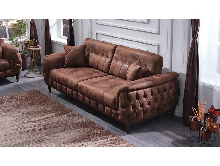 Xlmoebel 3-Sitzer Luxuriöses Leder-Sofa in modernem Design für stilvolles Wohnen, 3-Sitzer, Hergestellt in Europa