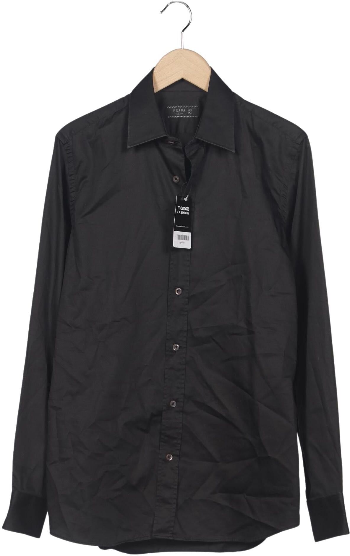 Prada Herren Hemd, Marineblau, Gr. 39, Baumwolle - Second Hand