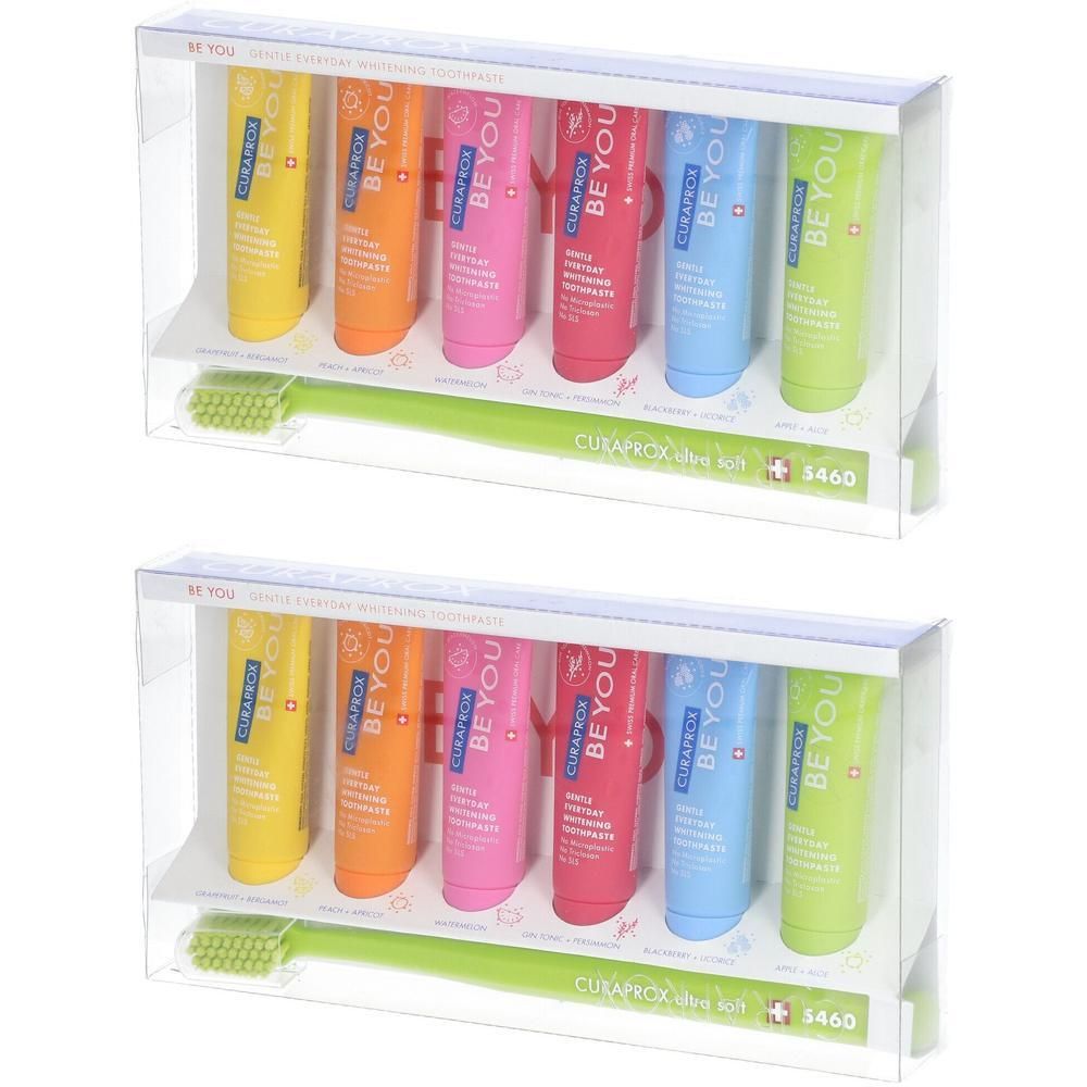 Curaprox be you Mix-Set 6-Zahnpasten+1-Zahnb. 2x 2x1 St Kombipackung