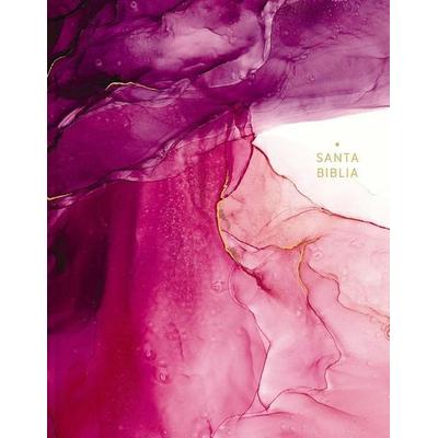 Nbla, Santa Biblia, Edición Artística Ilustrada, Tapa Dura/Tela, Rosado, Palabras de Jesús En Rojo, Comfort Print, Gebundene Ausgabe von NBLA-Nueva