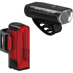 Lezyne Beleuchtungsset Hecto Pro STVZO Frontlicht 400 Lumen und Strip+ Rücklicht schwarz