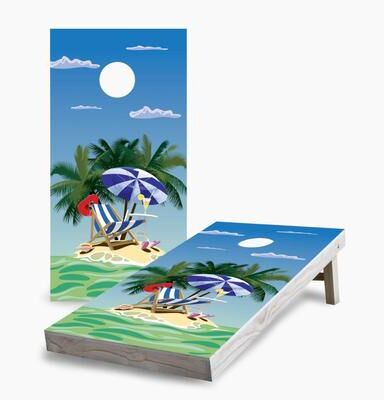 Skip's Garage Small Island Regulation 2x4 Cornhole Game Set