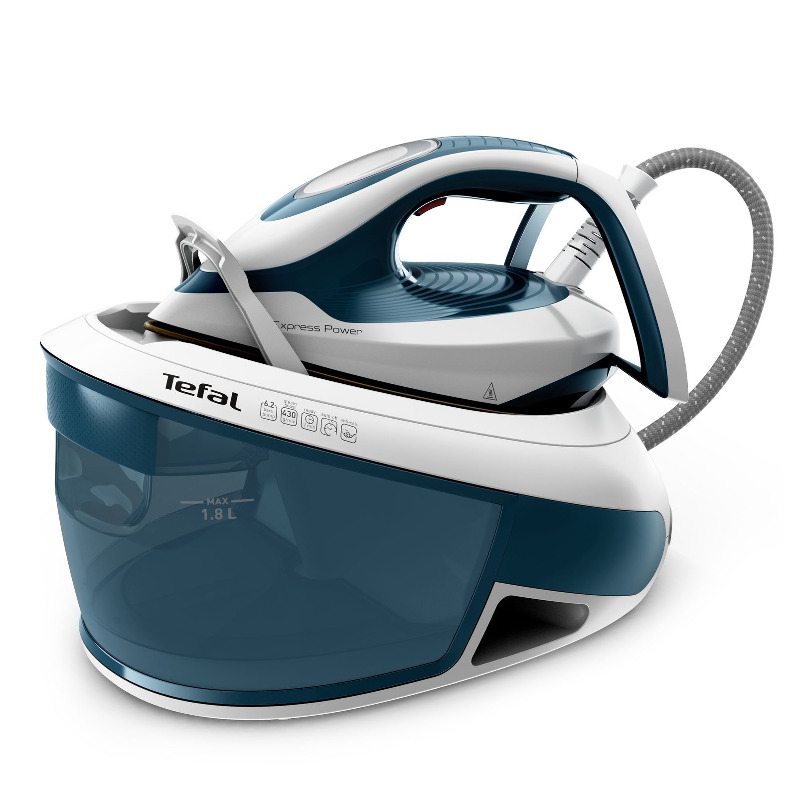 Tefal SV8111 Express Power Dampfbügelstation 120 g/min (Blau, Weiß) SV8111E0