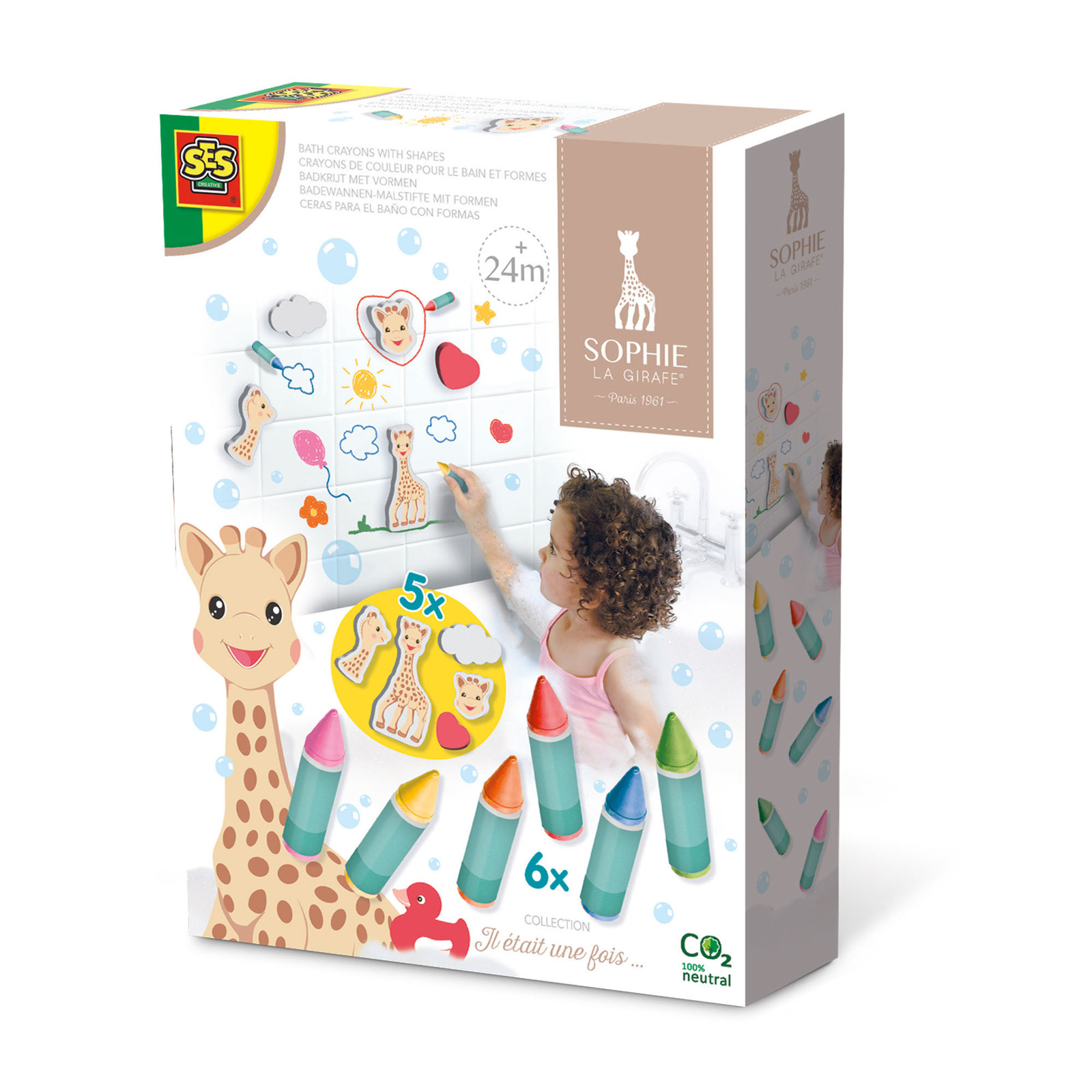 SES Creative Sophie the Giraffe Bath Crayons and Shapes